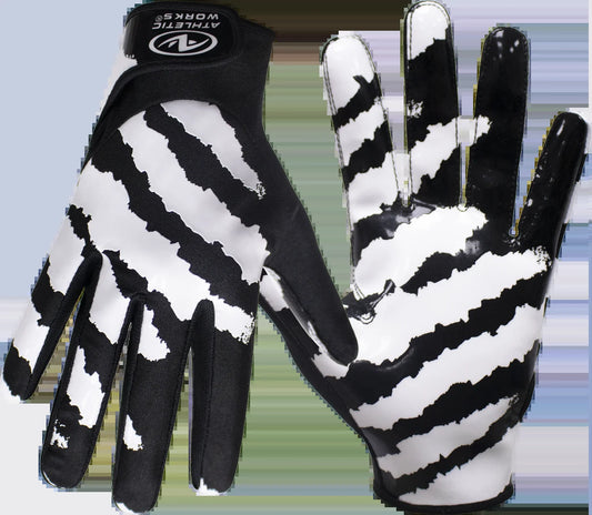 Football Sticky Receiver Gloves with Silicone Grip, Adult Large / X-Large + Wrist Coach, Football Playbook