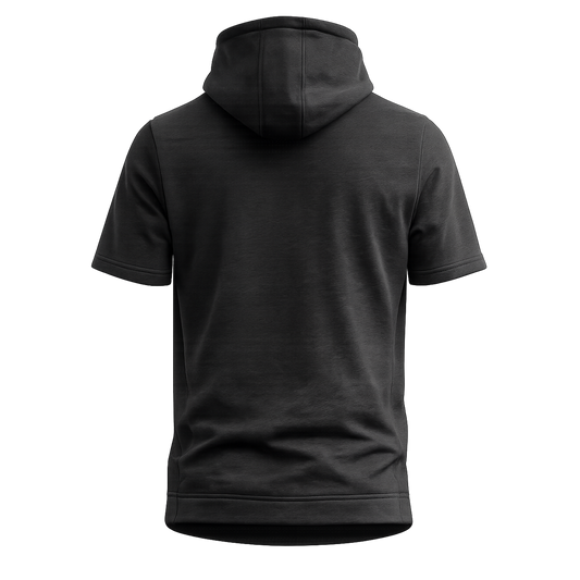 Nano Fleece Short Sleeve Performance Hoodie – Heather Black | Youth & Adult