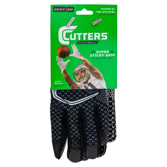 | Game Day Football Receiver Gloves with Silicone Grip | Child | Small/Medium | Black