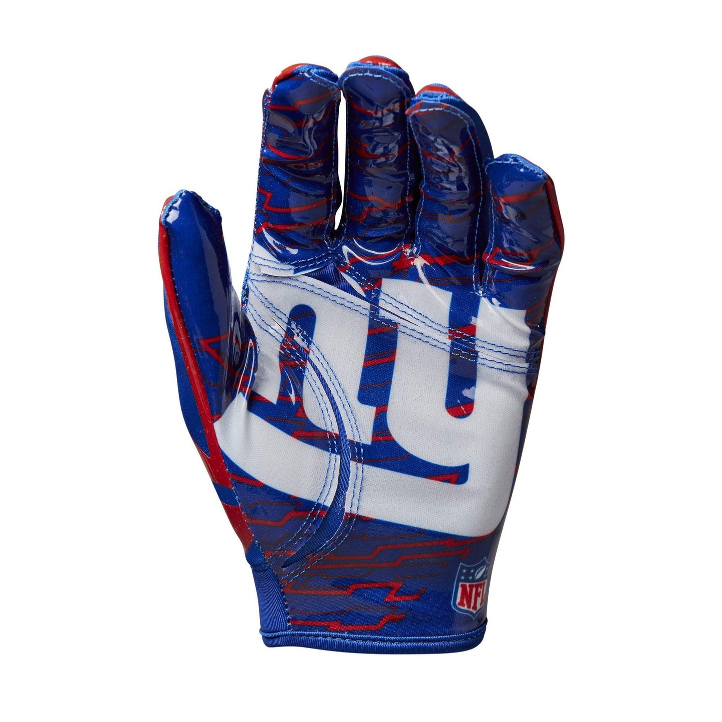 WILSON NFL Stretch Fit Football Gloves - New York Giants-Youth (WTF9327NG)