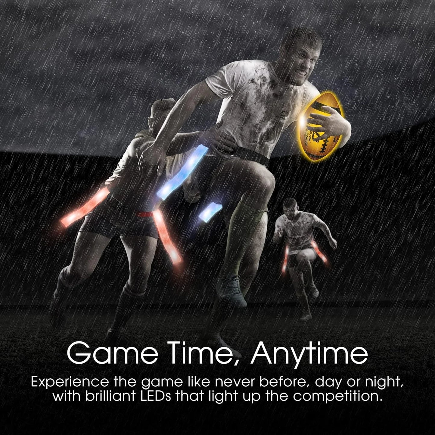 Football, LED Light up Football, Official Size Football, Great for Night Time Games, Perfect for Football Games and Flag Football, Kids Football, Great Gift