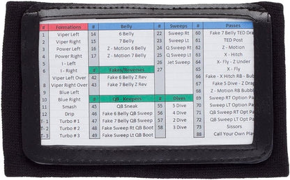 Football Play Wristbands - Youth Quarterback Gear - Wristband Playbook - Softbal