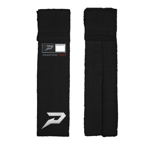 Black 'Phantom Fiber' Extra Long QB Towel by Phenom Elite