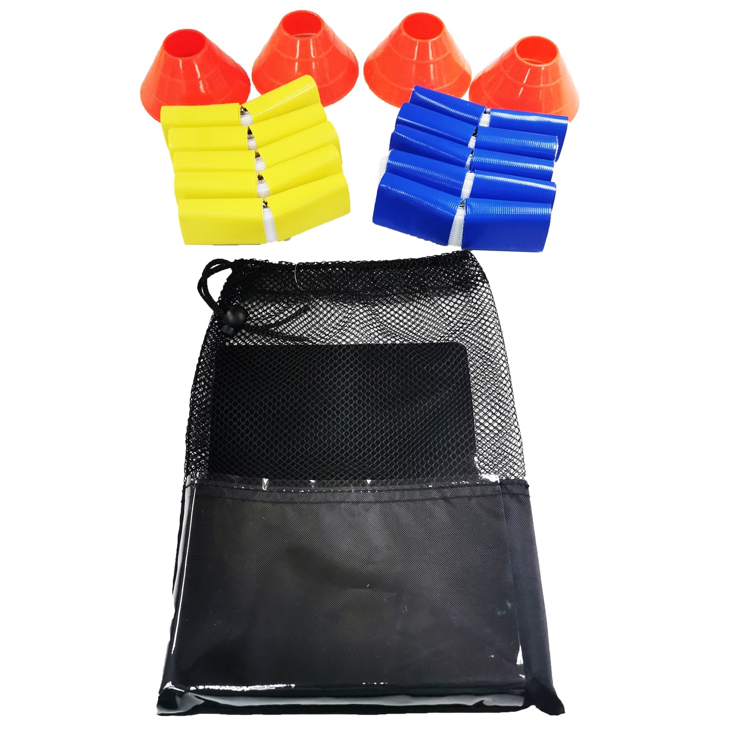 10 Person Flag Football Set with Carrying Bag, Blue Yellow
