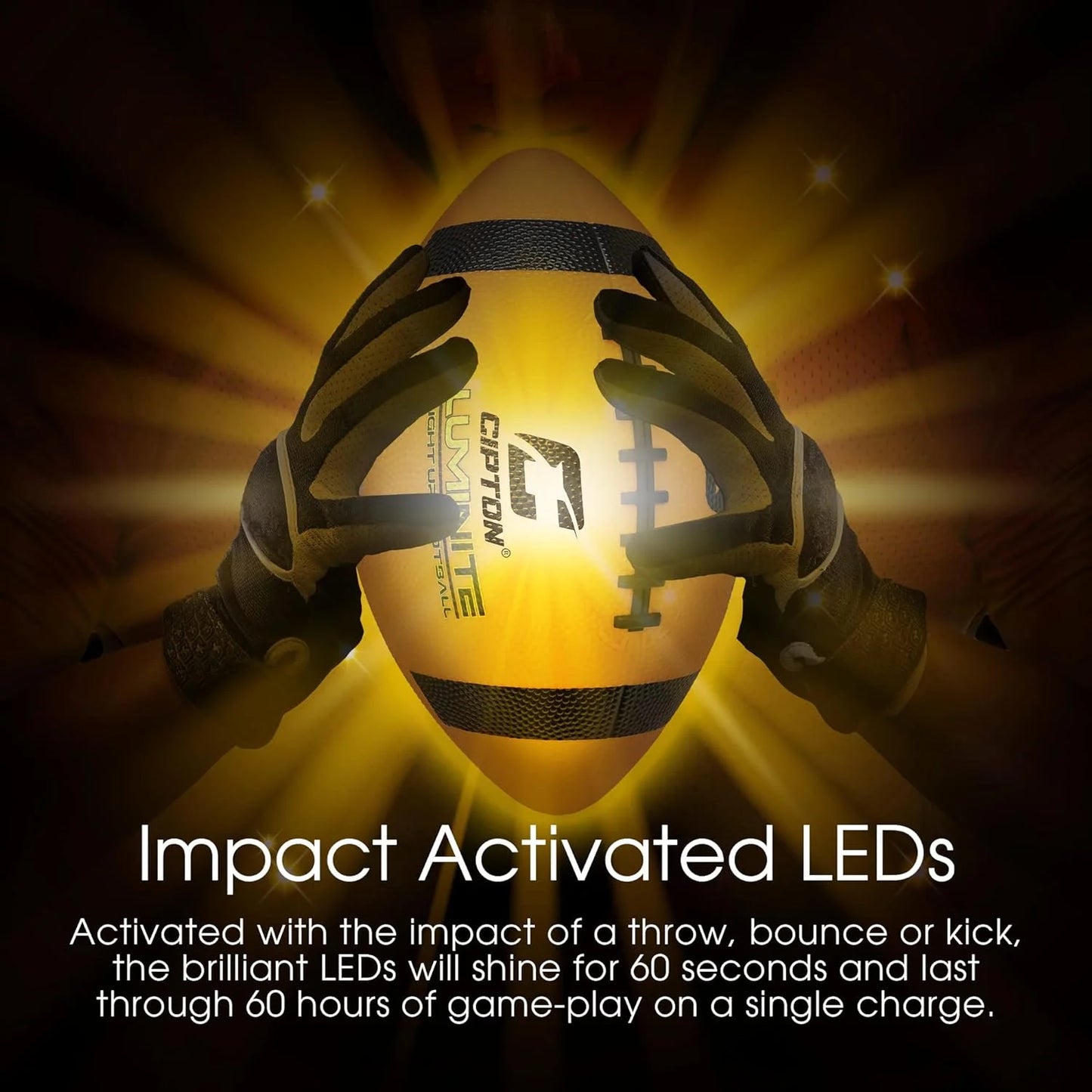 Football, LED Light up Football, Official Size Football, Great for Night Time Games, Perfect for Football Games and Flag Football, Kids Football, Great Gift