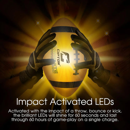 Football, LED Light up Football, Official Size Football, Great for Night Time Games, Perfect for Football Games and Flag Football, Kids Football, Great Gift