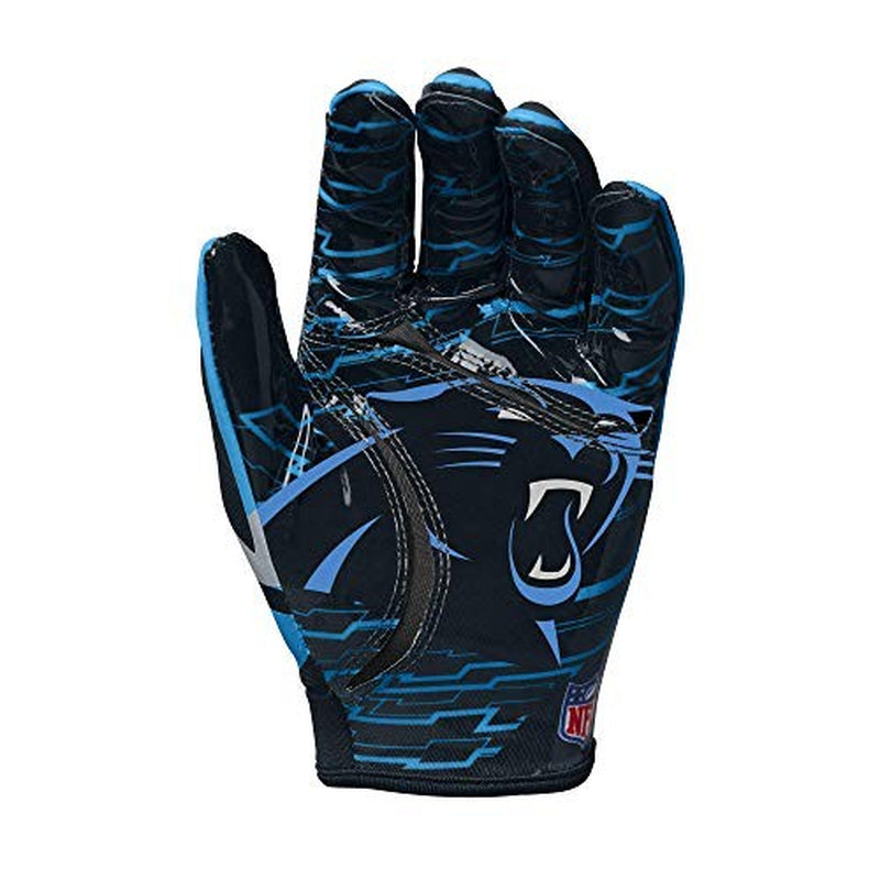 Adult NFL Stretch Fit Football Gloves Carolina Panthers Tacky Grip One Size