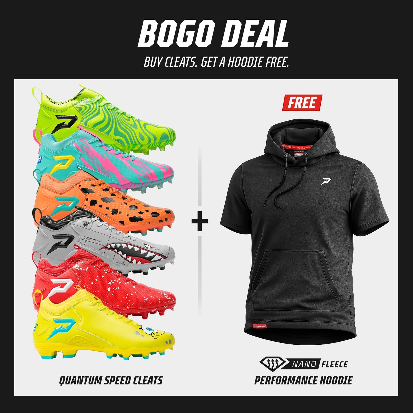 BOGO Cleats + Hoodie