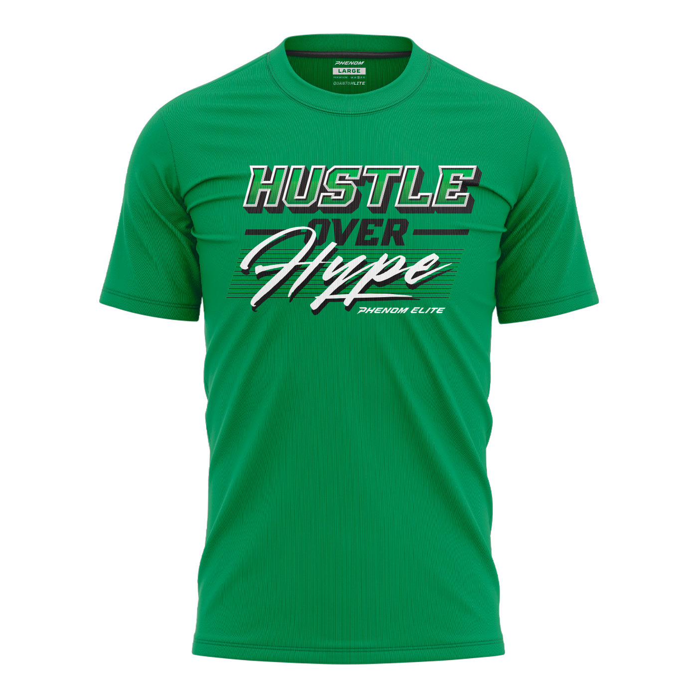 Hustle Over Hype Retro Kelly Green Graphic Tee