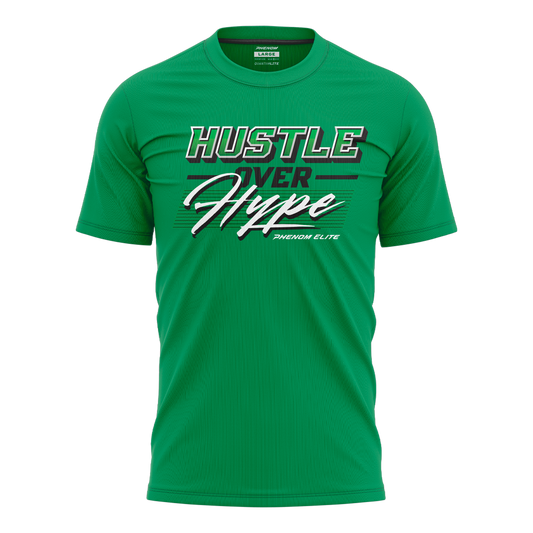 Hustle Over Hype Retro Kelly Green Graphic Tee