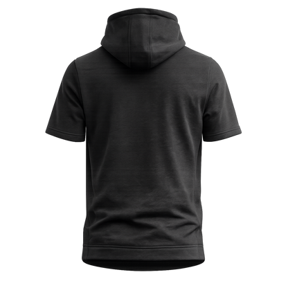 Nano Fleece Short Sleeve Performance Hoodie – Heather Black | Youth & Adult