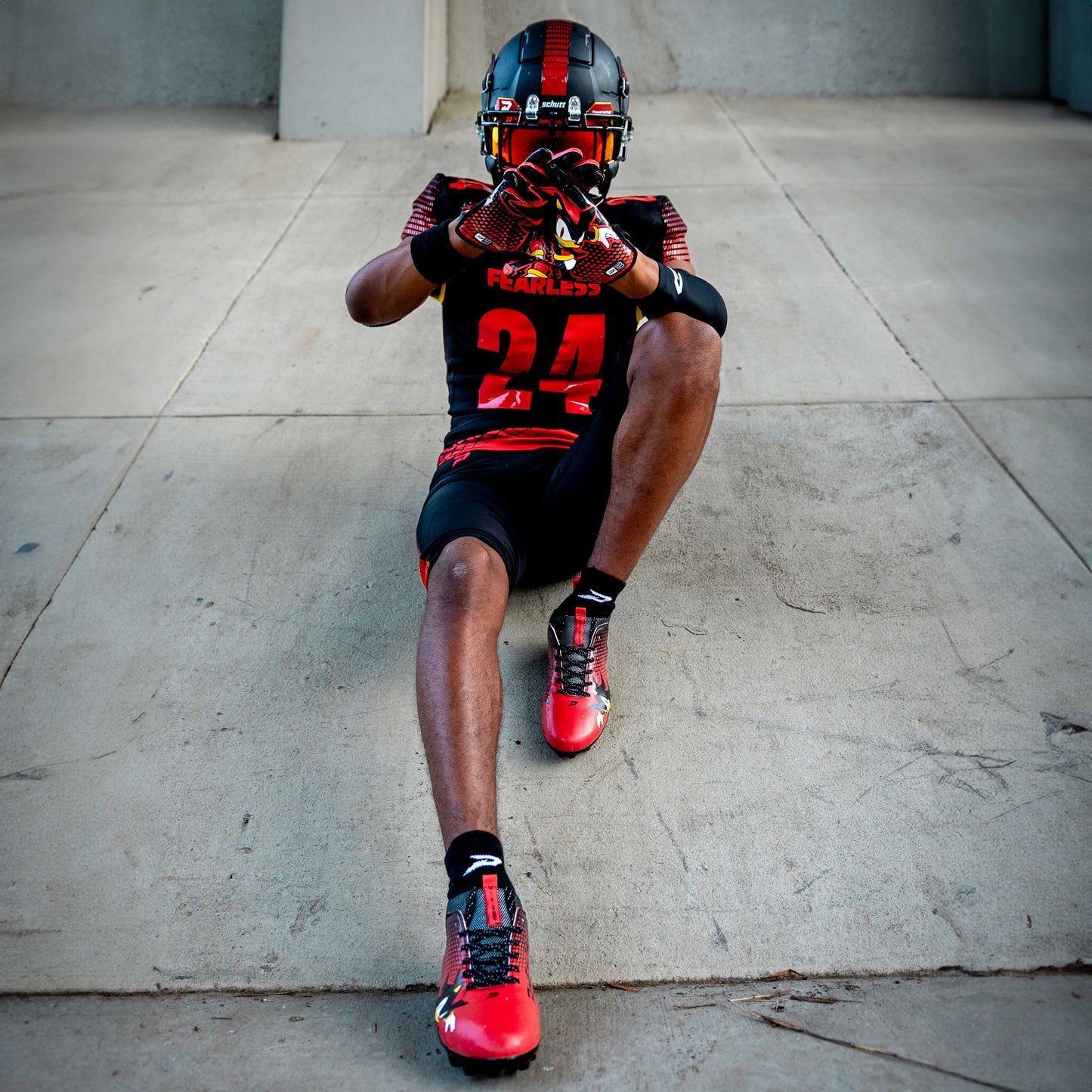 Shadow the Hedgehog Football Cleats - Quantum Speed 2.0 by Phenom Elite