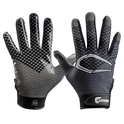 | Game Day Football Receiver Gloves with Silicone Grip | Child | Small/Medium | Black