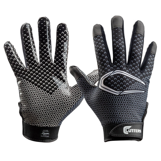 | Game Day Football Receiver Gloves with Silicone Grip | Child | Small/Medium | Black