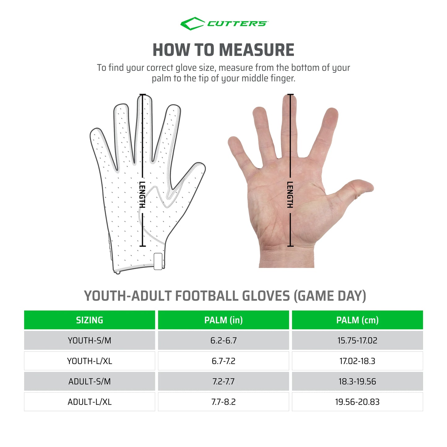 | Game Day Football Receiver Gloves with Silicone Grip | Child | Small/Medium | Black
