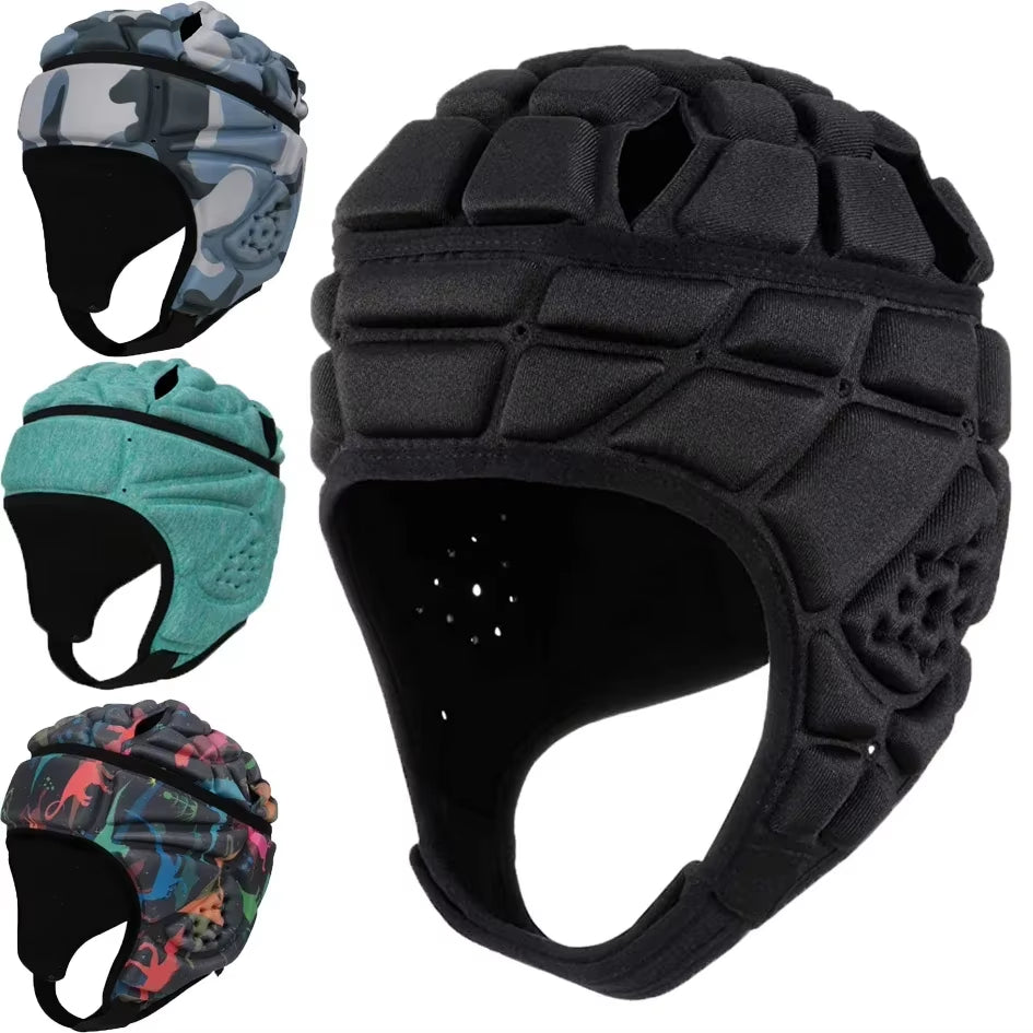 Rugby Helmet Headguard Headgear for Soccer Cap Head Protector Soft Protective Helmet for Kids Youth Football Visor