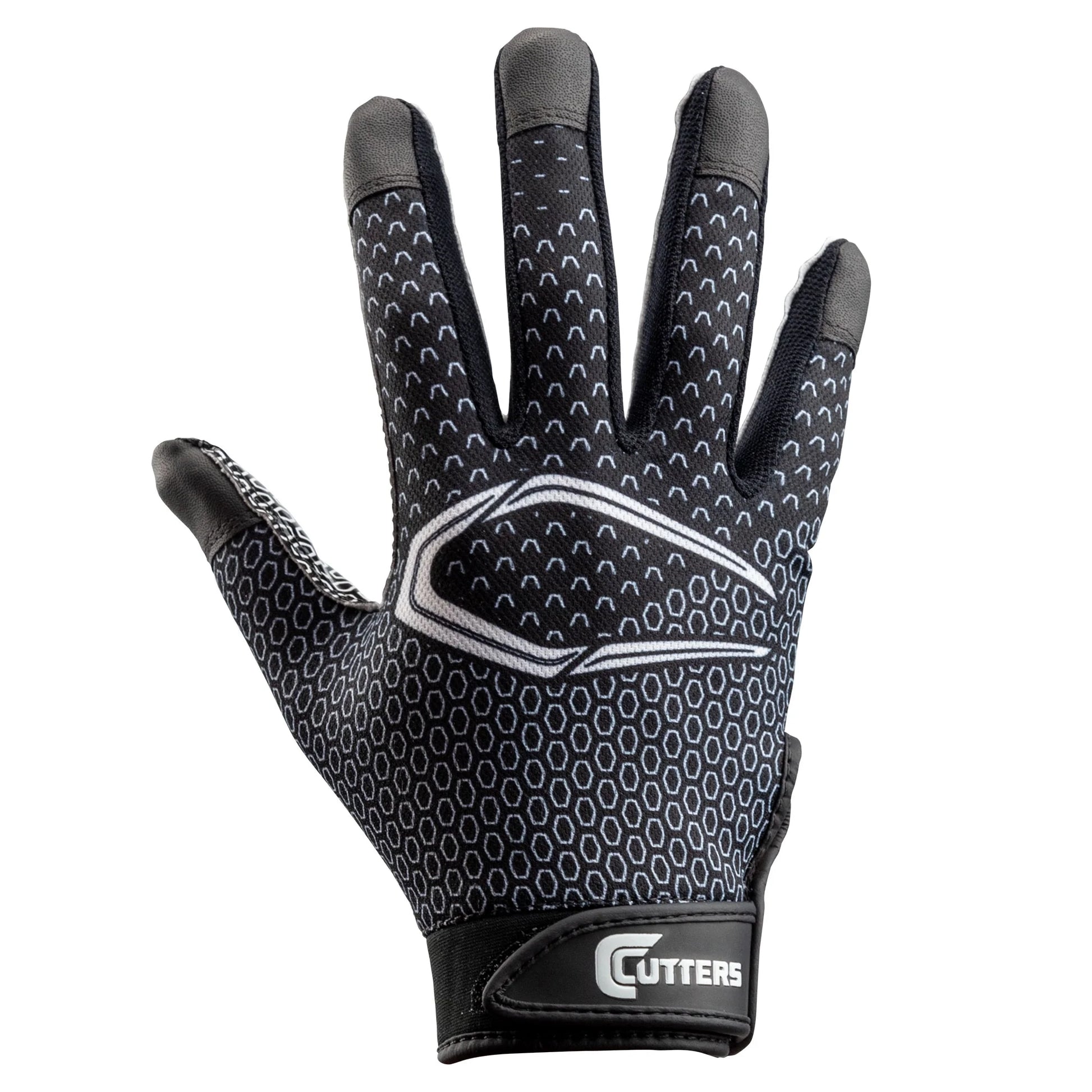 | Game Day Football Receiver Gloves with Silicone Grip | Child | Small/Medium | Black