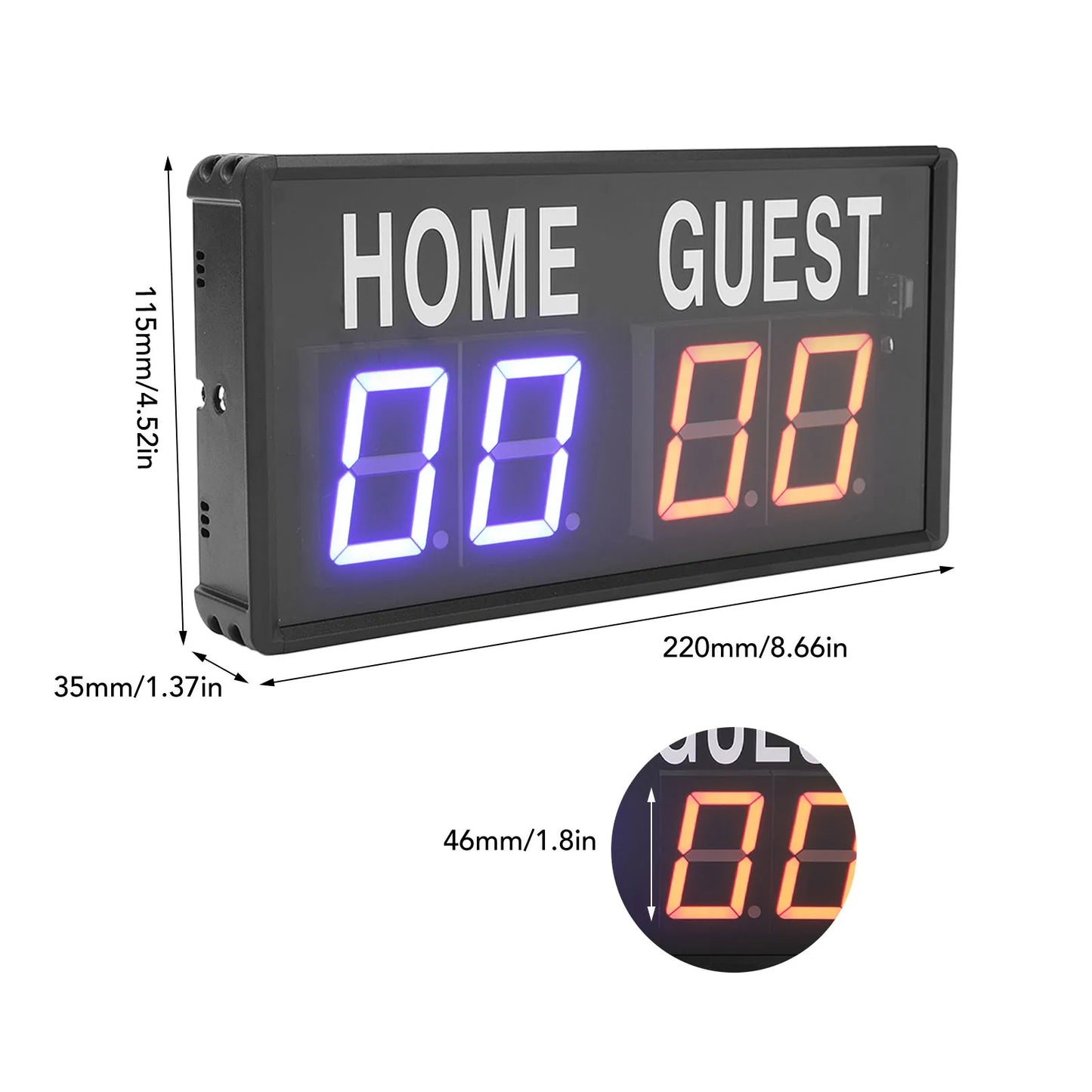 Electronic Scoreboard Remote Control 100‑240V Digital Tabletop Scoreboard for Basketball Volleyball Football